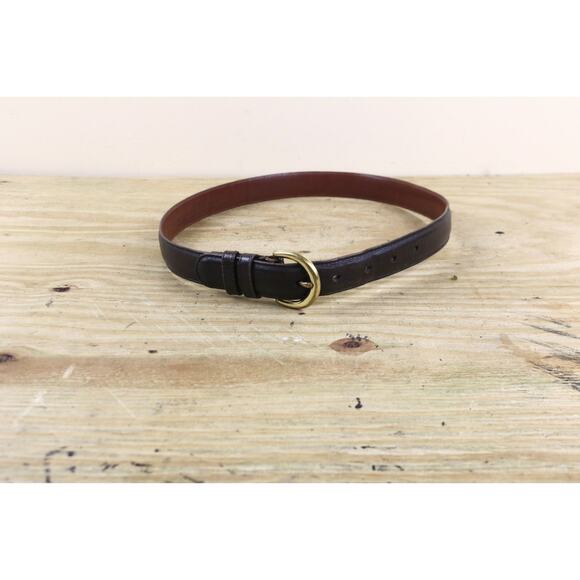 Coach Belt Womens Small Brown Leather Brass Buckle 8400 Vintage Handcrafted USA - Picture 2 of 7